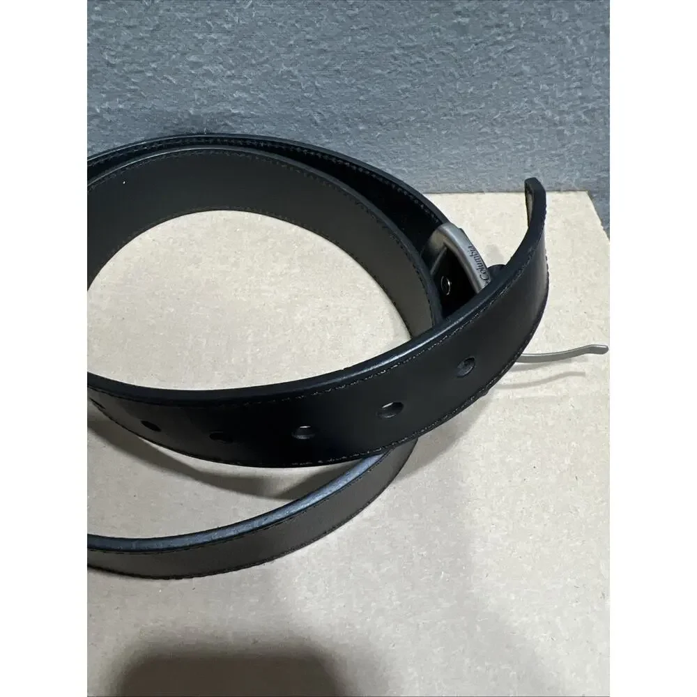 Columbia Sportswear Company Black Double Loop Leather Belt Mens Size L 38-40